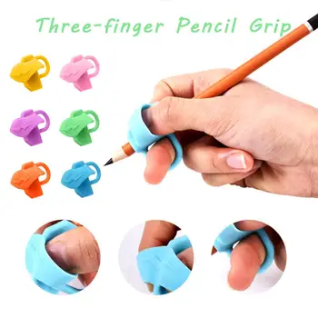 

3pcs Pencil Grip Pencil Holder Silicone Posture Correction Finger Grip Holder For Kids Preschoolers