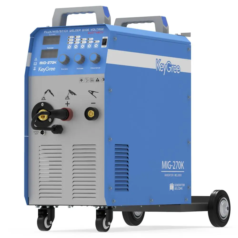 KeyGree MIG 270 15 кг сварочный аппарат MIG с широким напряжением, умный сварочный аппарат MIG с пистолетом
