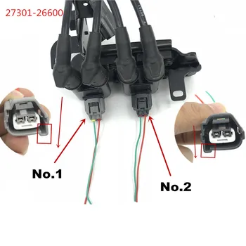 

1/5/10set/lot 2 Pin/Way Ignition Coil Connector Plug Cable Wire Harness For Hyundai Accent 1.6L Elantra J3 Toyota 90980-10901