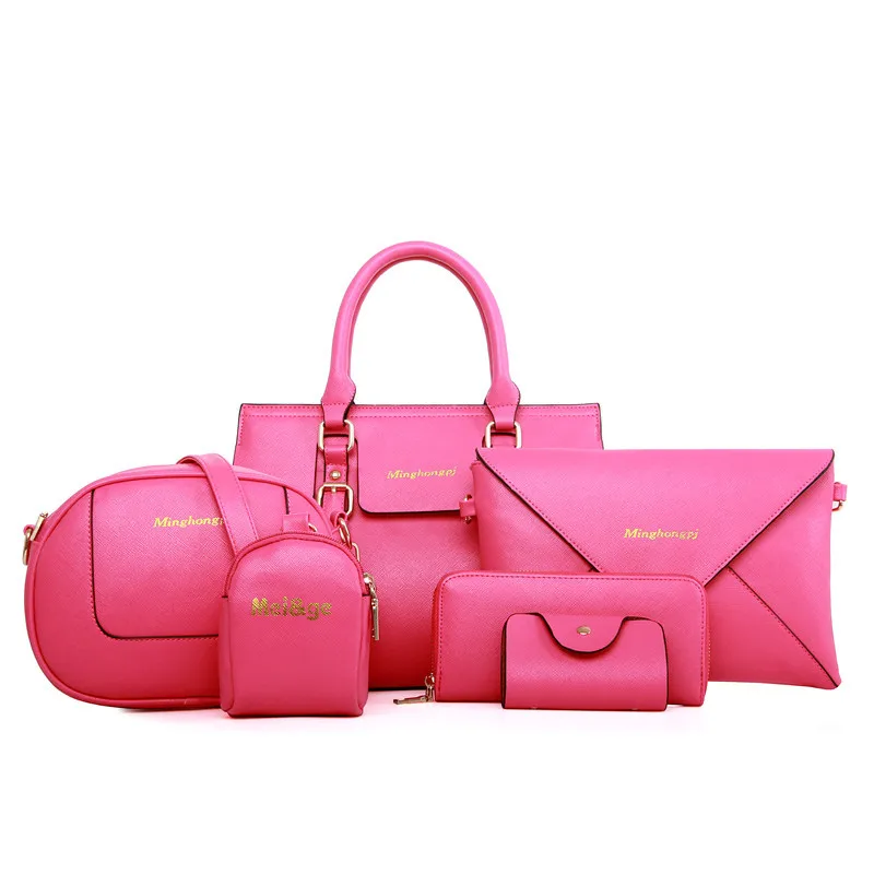 

Different Size Bags Six Pieces Set 2015 New Style WOMEN'S Fashion Handbag Women's Handbag Shoulder Oblique Big Bag
