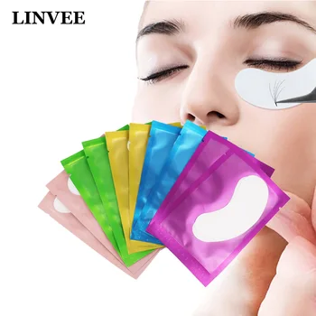 

False Eye Lashes Grafting Under Eye Pads 100 Pairs Super Thin Gel Paper Patches for Eyelash Extension Stickers Make Up Tools