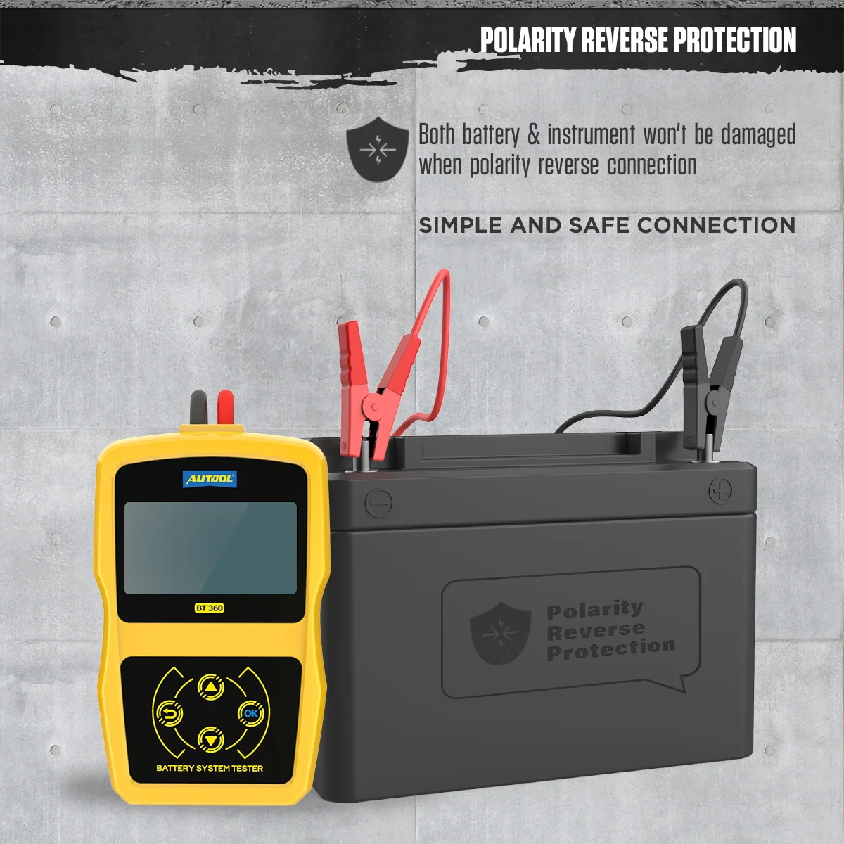 big car inspection equipment AUTOOL BT360 12V Auto Battery Tester 12v Car battery analyzer Cranking Multi-Language Diagnostic Tool Performance than bt460 car battery charger