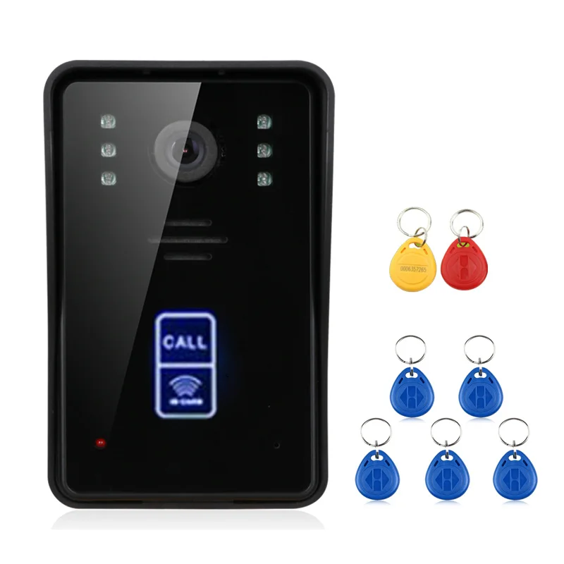 GAMWATER " RFID видео домофон дверной звонок сенсорная кнопка ночного видения+ электрический замок удара