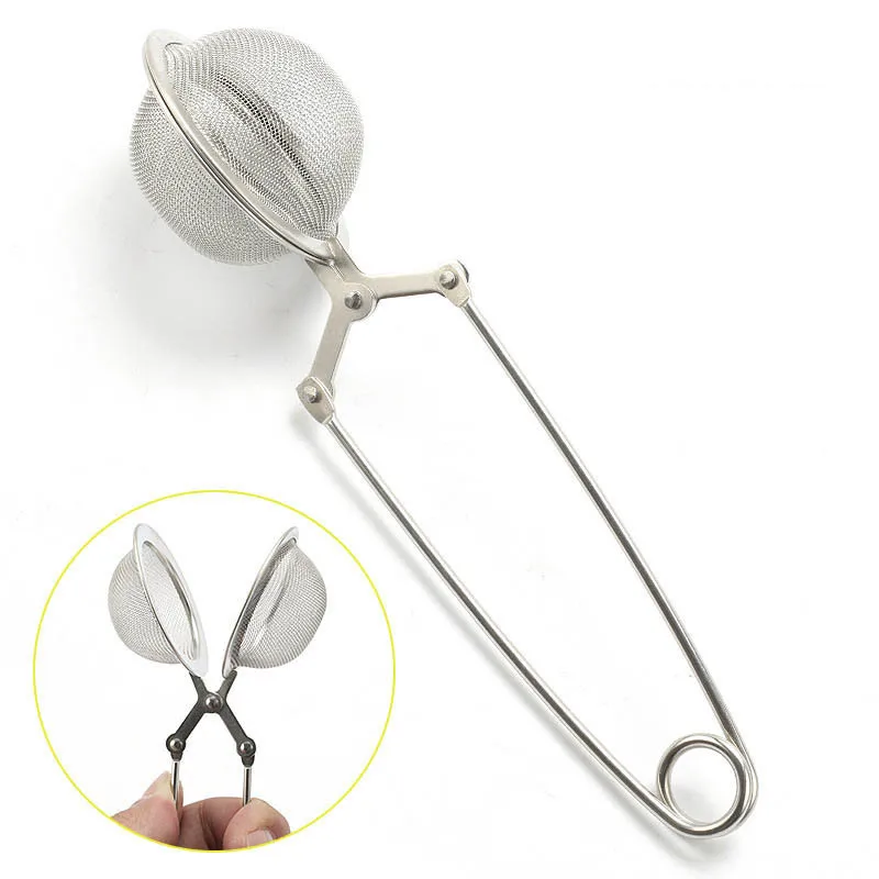 

Creative Practical 2019 Tea Infusers Handle Clip Tea Leak Stainless Steel Mesh Tea Ball Filter Maker Durable Kitchen Bar Tools