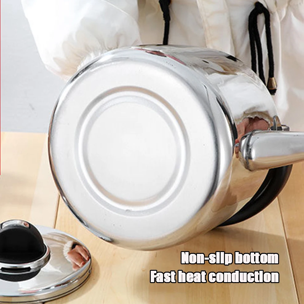 304 Stainless steel whistle kettle, Thickened large teapot for home boiling tea kettle, European style boiling water pot, 3L,
