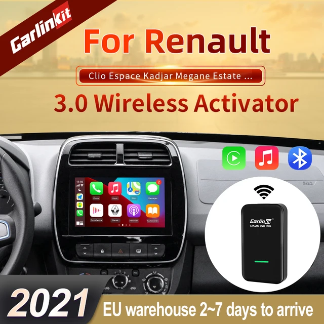 $90 Carlinkit 3.0  Apple CarPlay Wireless Dongle USB For Renault Clio Espace Kadjar Megane Estate Grand Scenic Talisman Estate IOS14