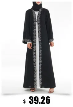 Мусульманский халат Арабский исламский одежда Женский Повседневный кафтан последний Абая Дубай хиджаб с вышивкой одежда Рамадан платья