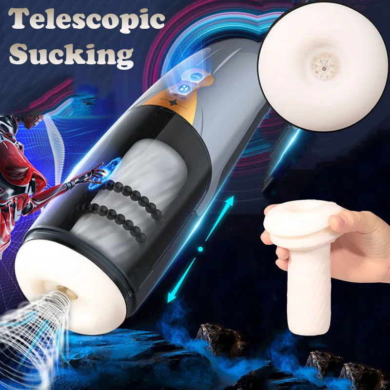 New Automatic Telescopic Male Masturbator 5 Adjustable Modes Pussy Moaning Cup Adult Electric Climax Sex Toy For Men | Красота и