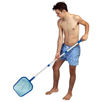 

Pool Leaf Cleaning Net Skimmer with Telescopic Pole Detachable for Spa Koi Fish Pond Tub Cleaning MU8669