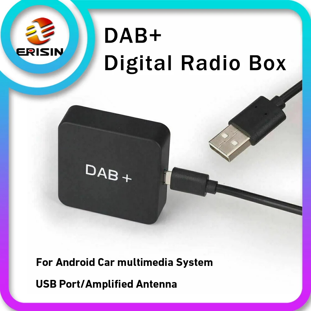 Tuner Receiver with Antenna DAB Converter Plug-and-Play Knob FM Transmitter DONGMAO Car Radio DAB