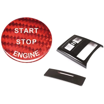 

Sticker Car Engine Start Stop Button Decor Cover for Bmw E90 E46 & Rear Row Air Conditioning Vent Frame for 3 Series E90