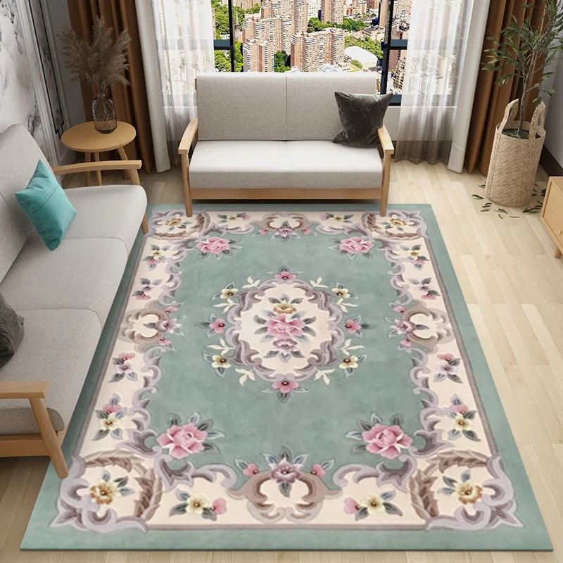 

Hand Carved Luxury Wool Carpets For Living Room Home Thick Rugs For Bedroom Sofa Coffee Table Floor Mat Study Large Size Rug