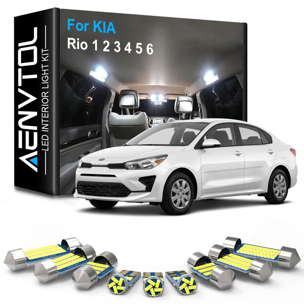 AENVTOL luz LED Interior Canbus para KIA RIO 1, 2, 3, 4, 5, 6, 1999 ...