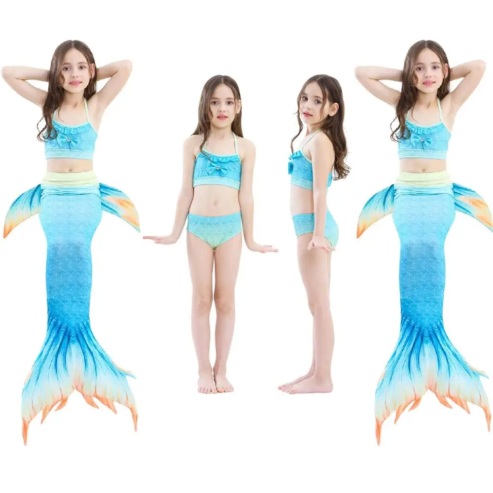 Хвост русалки для девочек, купальный костюм, детский Zeemeerminstaart Cola De Sirena Cauda De Sereia косплей, Костюм Русалки