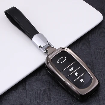 

High quality Car key Cover case For Toyota Hilux Fortuner Land Cruiser Camry Coralla Crown RAV4 Highlander 2016 2017 2018 Remote