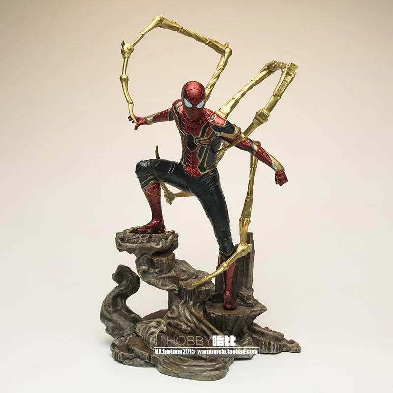 

Marvel Avengers Iron spider-Man Scene Statue Model Action Figures toy best Boyfriend Gift