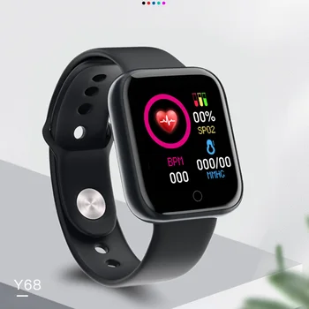 

2020 Smartwatch Y68 Waterproof Bluetooth Sport SmartWatch Men For IPhone Xiaomi Fitness Tracker Heart Rate Monitor Women