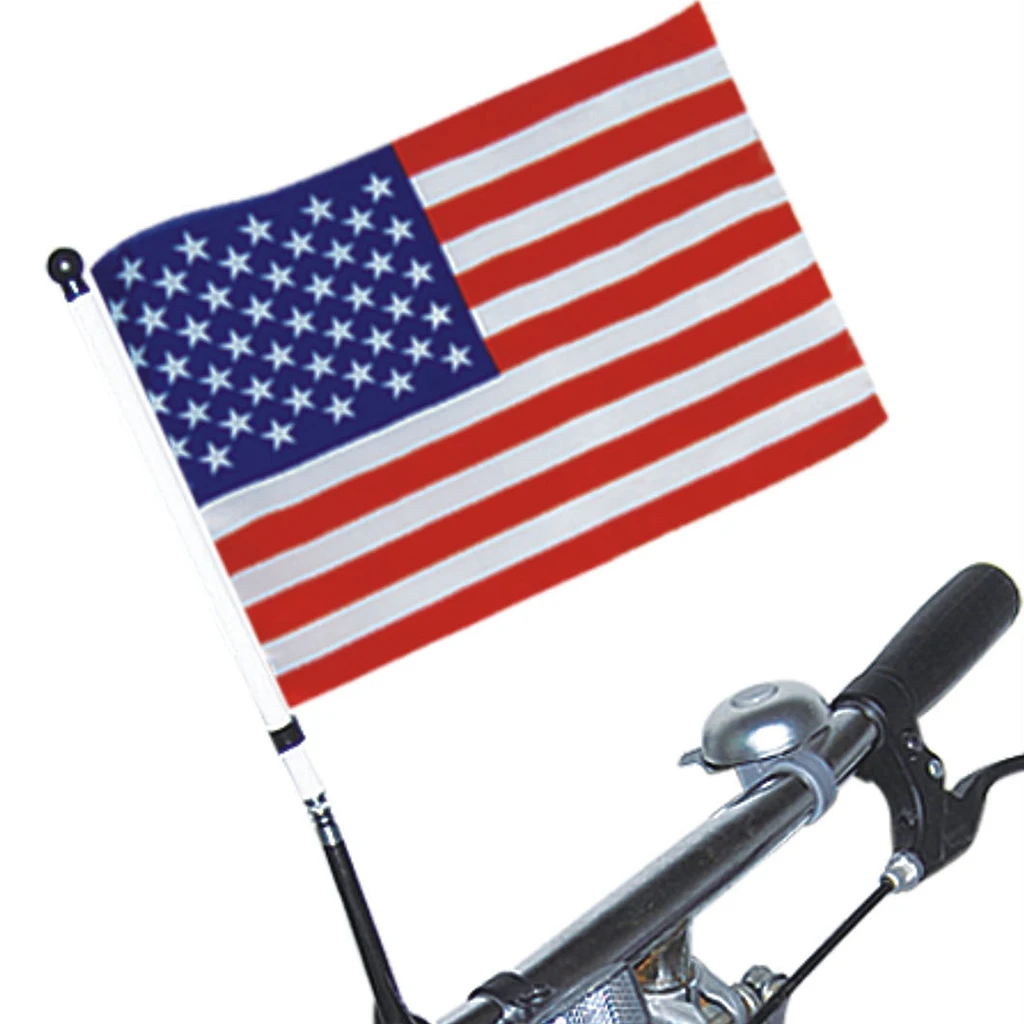 Universal Mini National Flags  for Bike Scooter Motorcycle Handlebar Mounted Cyclists Safety Banner