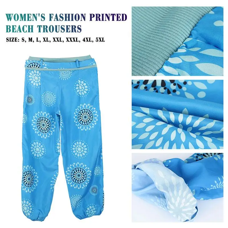 

Women'S Baggy Pants Loose Cotton Sportwear Leggings Sexy Summer Polyester Bule Trousers Fashion Women High Waist Bodybuilding