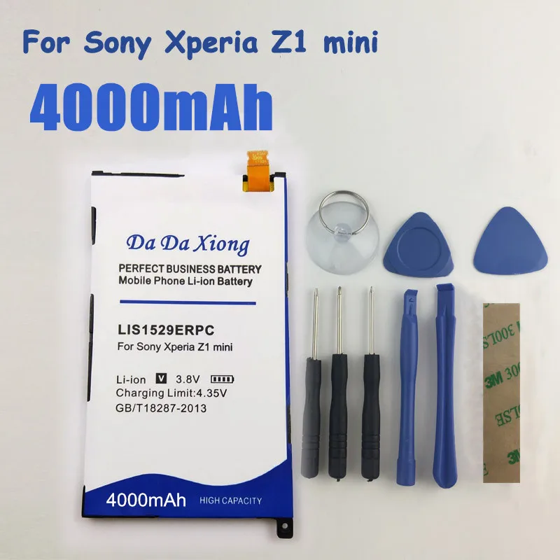 Литий ионный аккумулятор 4000 мАч LIS1529ERPC для Sony Ericsson Xperia Z1 mini Z1mini D5503 Compact M51w|battery for sony