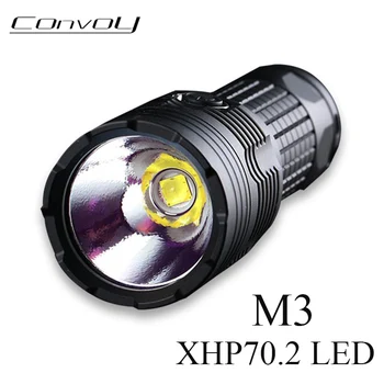 

Most Powerful Linterna LED Flashlight Convoy M3 with Cree XHP70.2 4300lm Temperature Protection 18650 26650 Torch Flash Light