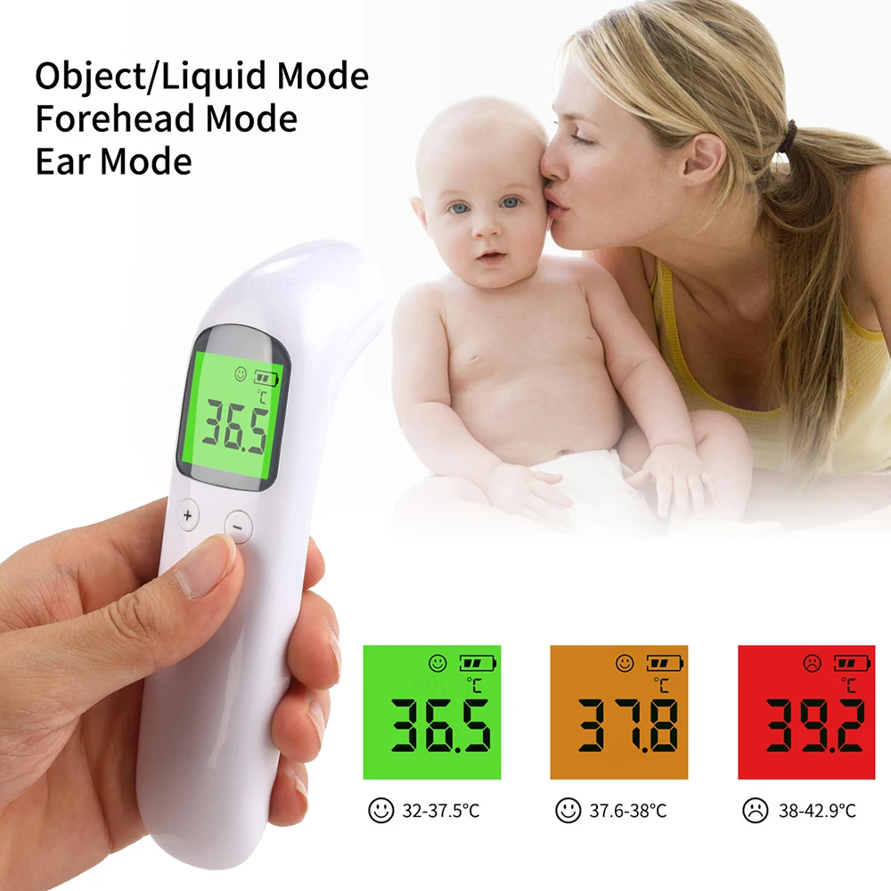 

Muti-fuction Baby/Adult Digital Thermometer Gun Probe Forehead Body Non-contact Temperature Measurement Device for hunman