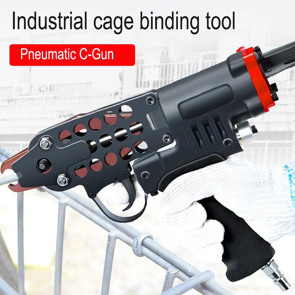 

Hot Sale! C-type Pneumatic Nail Gun Cage Tongs Tie Birdcage Buckle Ring Pliers Sofa Seat Mattress Nail Gun Lashing Tool