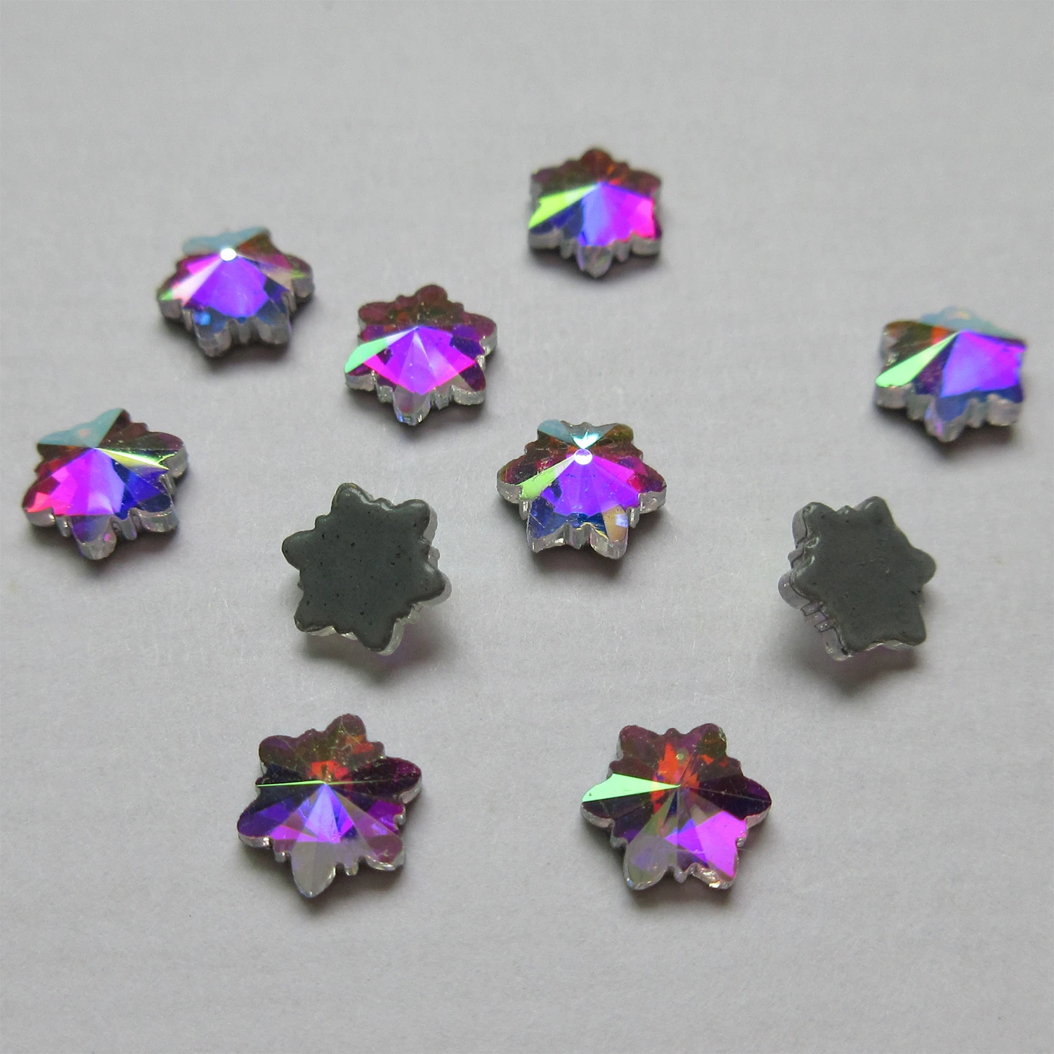 

6mm Ice Flowers Crystal AB Flat Back Hotfix Rhinestones / Iron On Flat Back Crystals Stones Strass For Nail Art DIY Decoration