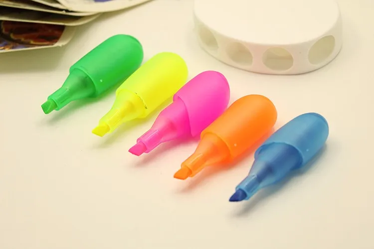 1 шт форма пальца хайлайтер Симпатичные Флуоресцентные цвета акварельные ручки разноцветные