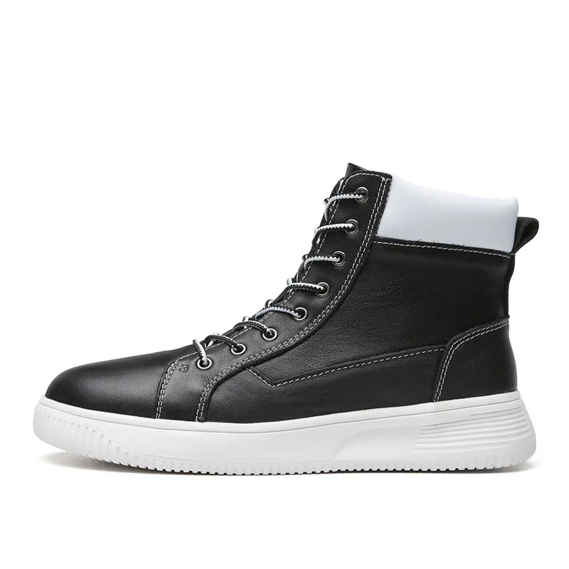 

2019 Autumn & Winter MEN'S SHOES Hight-top Martin Boots Men's Warm plus Velvet Snow Boots Casual Board Shoes Large Size Shoes