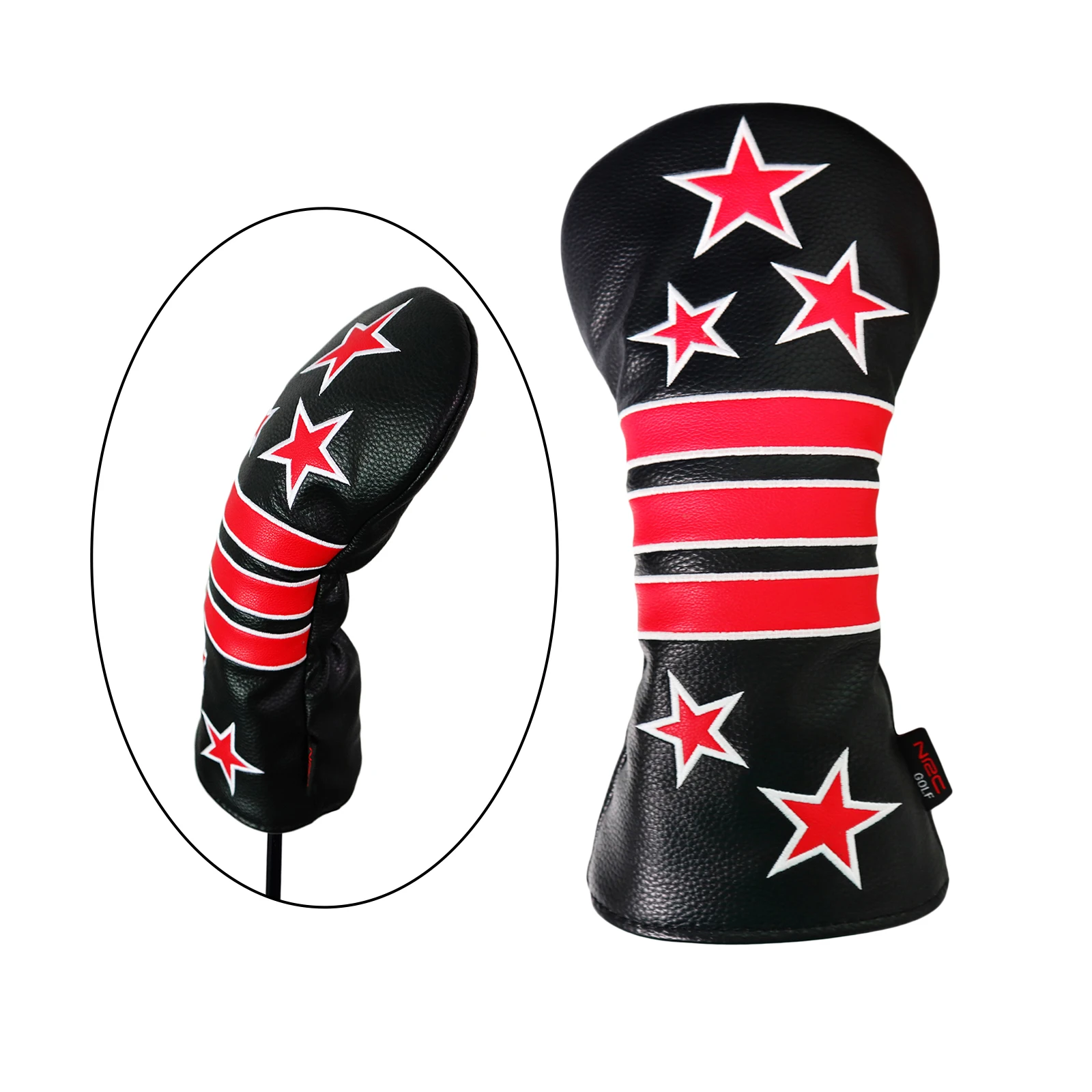 Pu Leather Golf Wood Head Cover Waterproof Antiscratch Nonslip