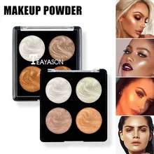 4 цвета макияж хайлайтер пудра палитра осветить кожу блеск стерео хайлайтер консилер M3