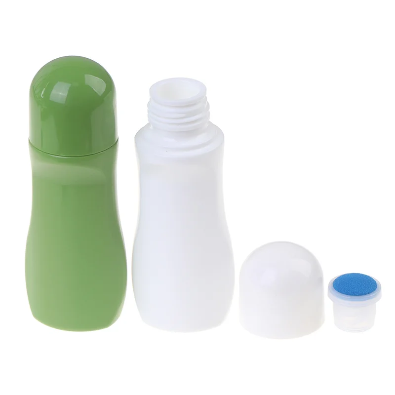 스폰지 어플리케이터가 있는 리필 가능한 병, 바디 케어용 스폰지 헤드가 있는 약 액체 병, 60ml