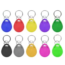 Chaveiro etiqueta rfid 100 khz em4100, chave de identificação tk4100 controle de acesso chip inteligente do token do anel com 125 peças frete grátis, frete grátis