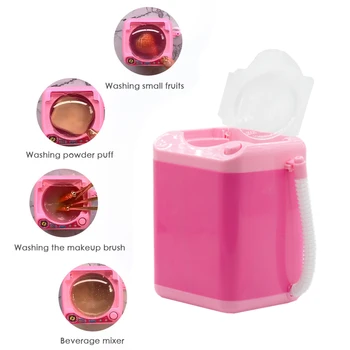 

Hot Sell Mini Washing Machine Cleaning Makeup Brushes Sponge Egg False Mink Lashes Washing Toys Automatic Cleaning Tools