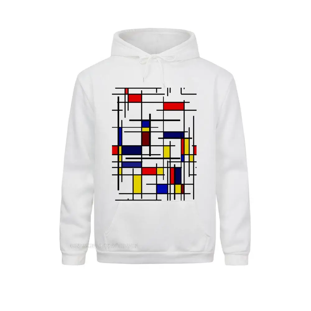 

Europe Mondrian Pattern Printed On Jaws Hate Fall Fall Tops Shirts Special Cotton Polyester Harajuku Hoodies Man Sweatshirt