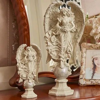 

[TML]Greek Mythology Eros Wings Angel Peace Goddess Sculpture Ornaments Livingroom TV Cabinet Entrance Bookcase Home Decorations