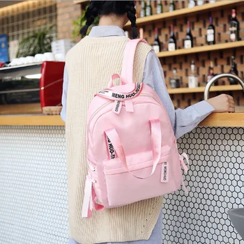 

Backpack Women Preppy School Bags For Teenagers Backpack Female Nylon Travel Bags Girls Bowknot Backpack Mochilas