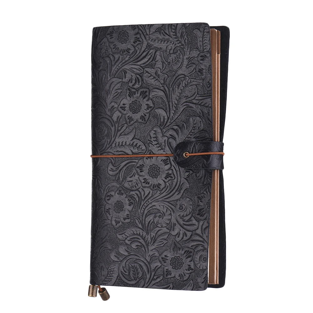 

Travel Antique Journal Notebook Diary Leather Refillable Bound Daily Notepad Lined Grid Blank Paper for Sketching & Writing