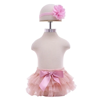 Baby Cotton Chiffon Ruffle Bloomers Toddler Newborn Shorts Baby Summer cute Flower Cover fashion Diaper Clothing - Цвет: Peach powder