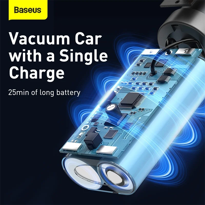 Car Vacuum Cleaner Wireless Vacuum Handheld Vacuum Cleaner Portable Vacuum Cleaner for Automotive Home PC Cleaning 4000Pa Baseus A1