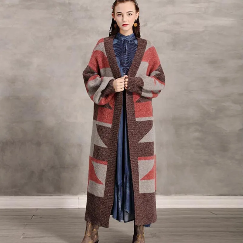 #Special Offers Free Shipping Fashion Long Loose Mid-calf Knitted Sweater Coat Cardigan For Women Geometrical Outerwear Autumn And Winter Trench #Special Offers Free Shipping Fashion Long Loose Mid-calf Knitted Sweater Coat Cardigan For Women Geometrical Outerwear Autumn And Winter Trench
