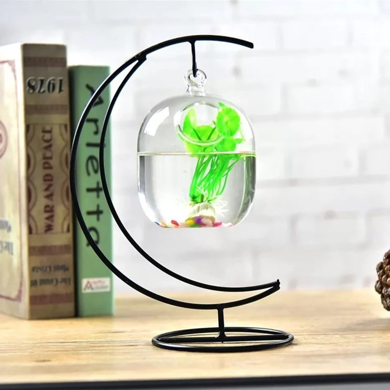 Title 23, Suspended Transparent Hanging Glass Fish Tank I...