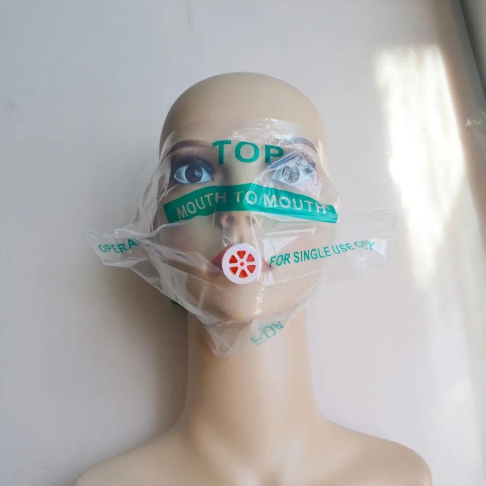550 шт./упак. PP мешок реаниматор для искуственного дыхания Карманный защитный экран CPR с односторонним мешочек с клапаном, обернутым для первой помощи CPR/AED обучения