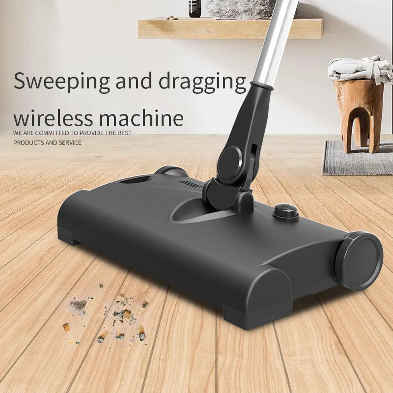  Floor Sweeper Hand Push Sweeper Clean Sweep Machine Creative 1200MAH USB Charging 2in1 Mops Suction