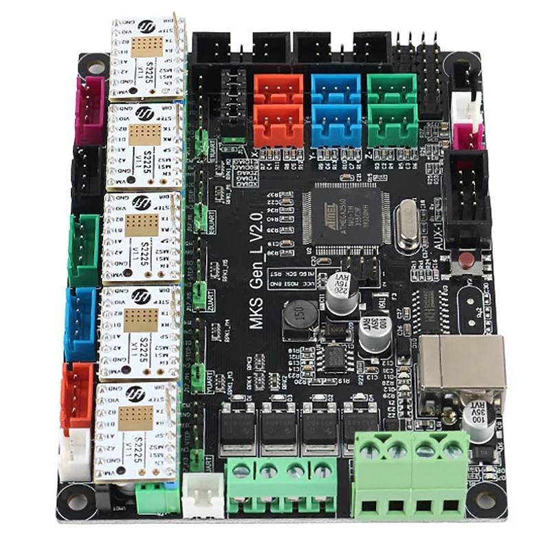 3d принтер материнская плата MKS GEN L V2.0+ TMC2225 V1.1 x5 ультра-тихий драйвер комплект