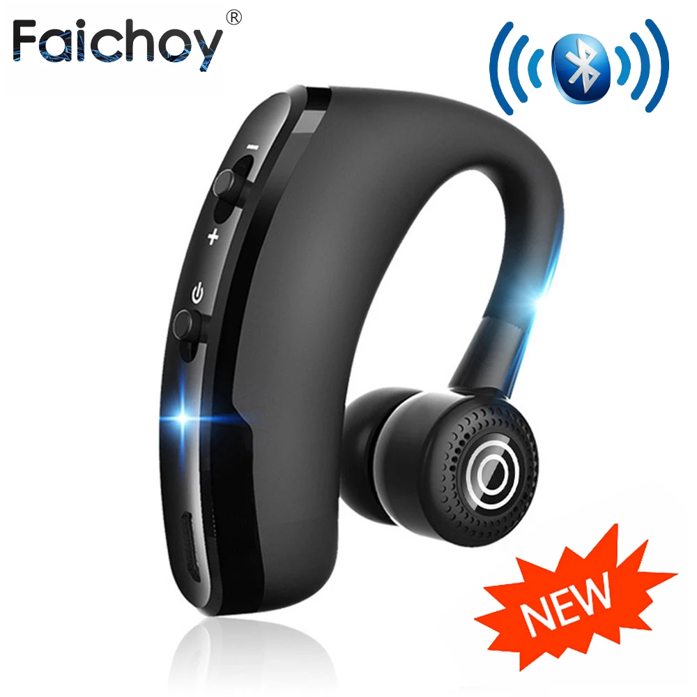 Faichoy V9, наушники, гарнитура, наушники, Bluetooth, беспроводные наушники с микрофоном HD, с микрофоном, для вождения, спорта Faichoy V9, наушники, гарнитура, наушники, Bluetooth, беспроводные наушники с микрофоном HD, с микрофоном, для вождения, спорта
