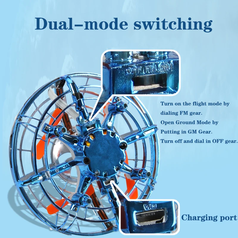 Мини Левитация-НЛО RC Летающий Дрон наземный двойной режим ручной зондирования Квадрокоптер flayaball RC вертолет индукционные игрушки для детей