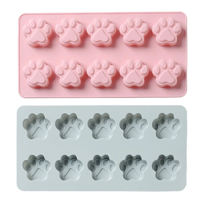 10 ячеек Милая кошачья лапа форма для шоколада 3D помадки силиконовая сделай сам