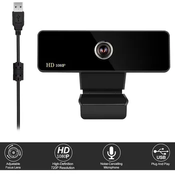 

Webcam HD 1080P Dynamic Resolution web cam USB2.0 web camera Built In Noise Cancelling Microphone For PC Computer веб камера